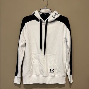 Women’s White and Black Under Amour Hoodie Size S